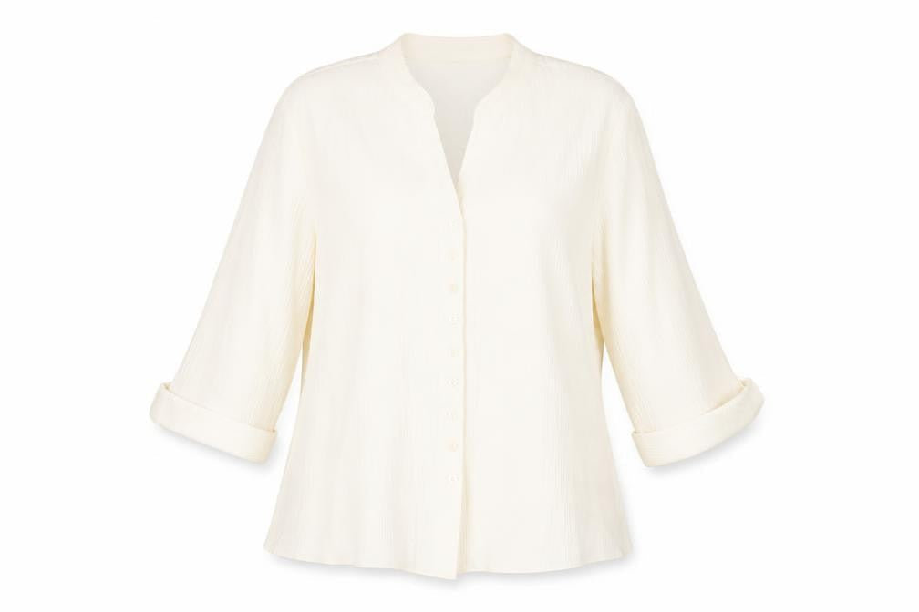 EWM Women's Ivory Collared Blouse Size 16 Casual