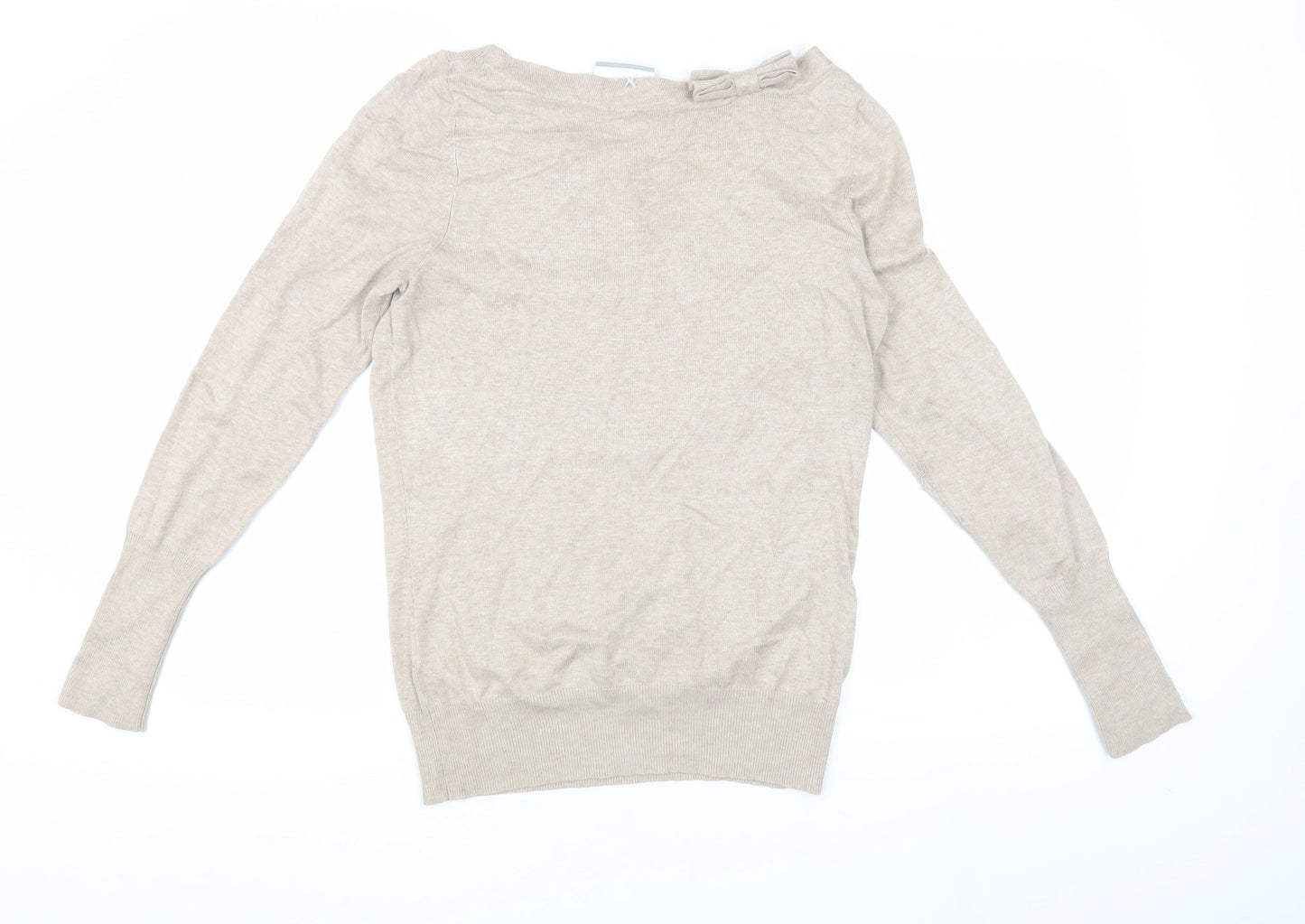 Wallis Women's Beige Long Sleeve Jumper Size 12