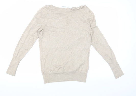 Wallis Women's Beige Long Sleeve Jumper Size 12