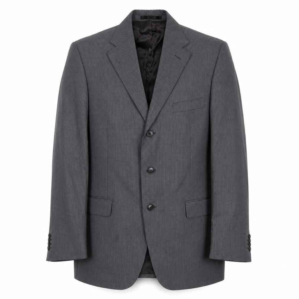 Boggi Grey Men's Blazer UK 40 Classic Striped Jacket