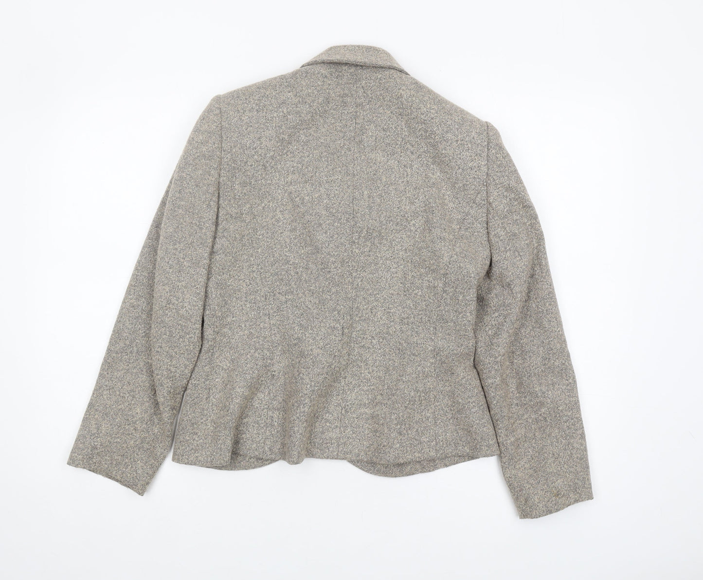 Minosa Women's Grey Wool Blend Blazer Size 12 Petite