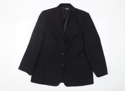 First Avenue Women's Black Blazer Size 16 Regular