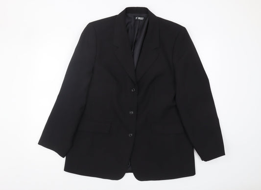 First Avenue Women's Black Blazer Size 16 Regular