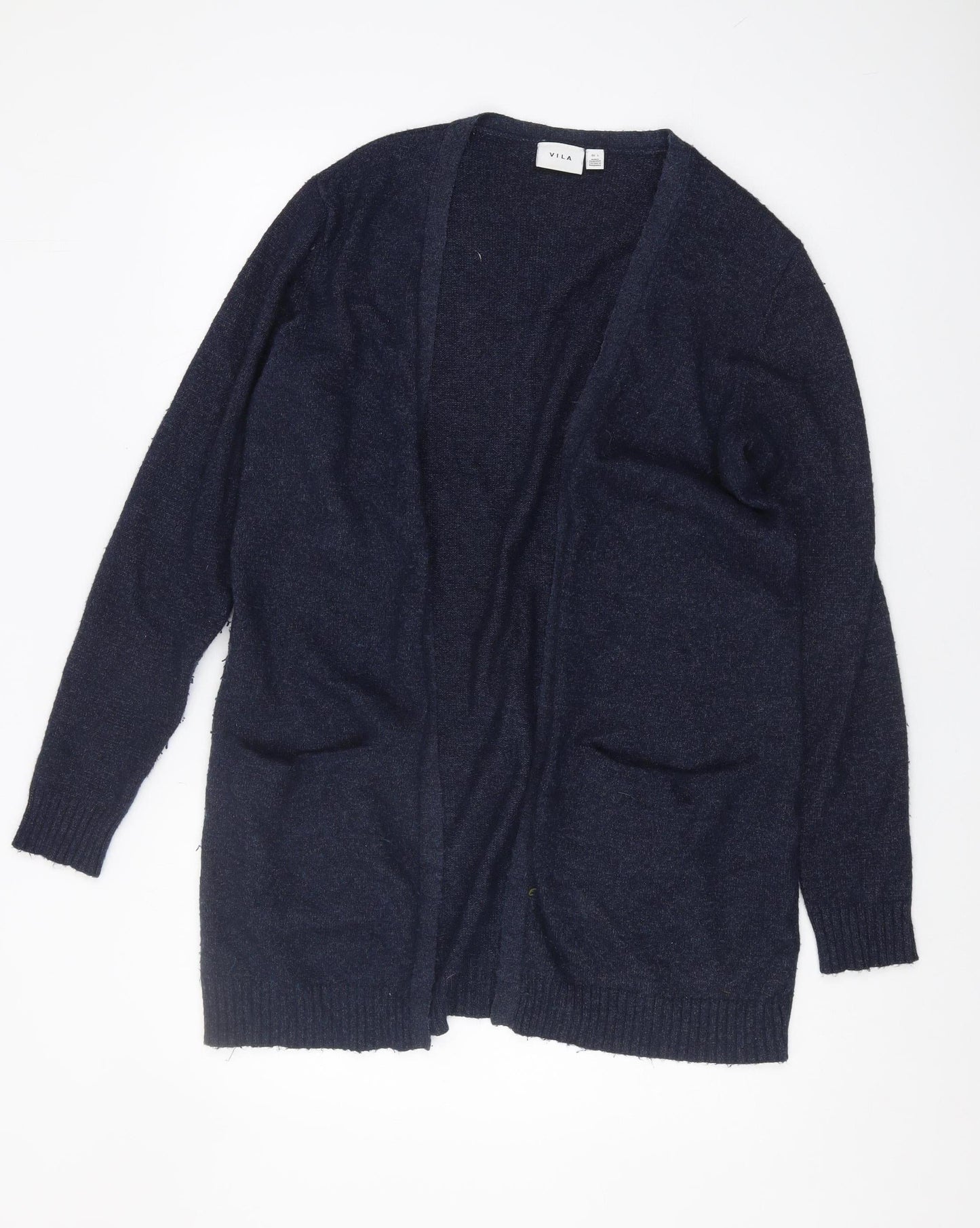 VILA Women's Blue Cardigan - Size L, Casual Long Sleeve