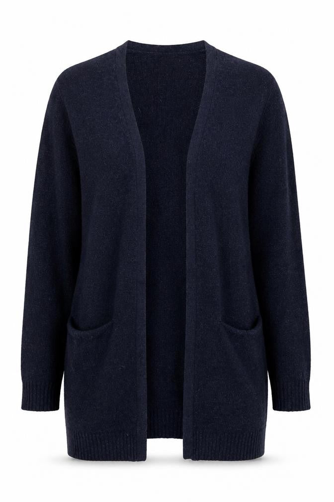 VILA Women's Blue Cardigan - Size L, Casual Long Sleeve