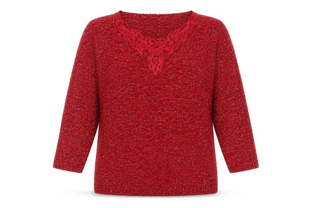 Bonmarché Women's Red Pullover Jumper M