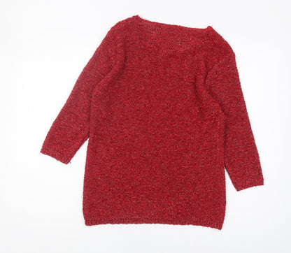 Bonmarché Women's Red Pullover Jumper M