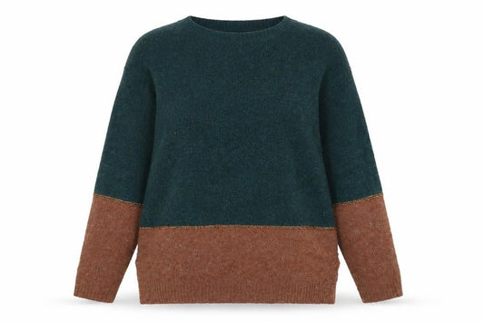 FatFace Women's Green Brown Pullover Jumper Size 8