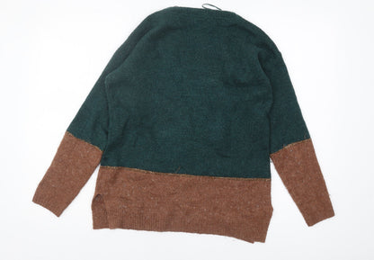 FatFace Women's Green Brown Pullover Jumper Size 8