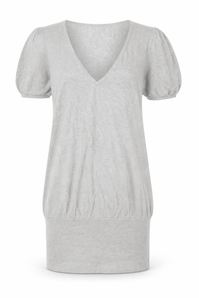 Ted Baker Women's Grey V-Neck Knit Top Size 10
