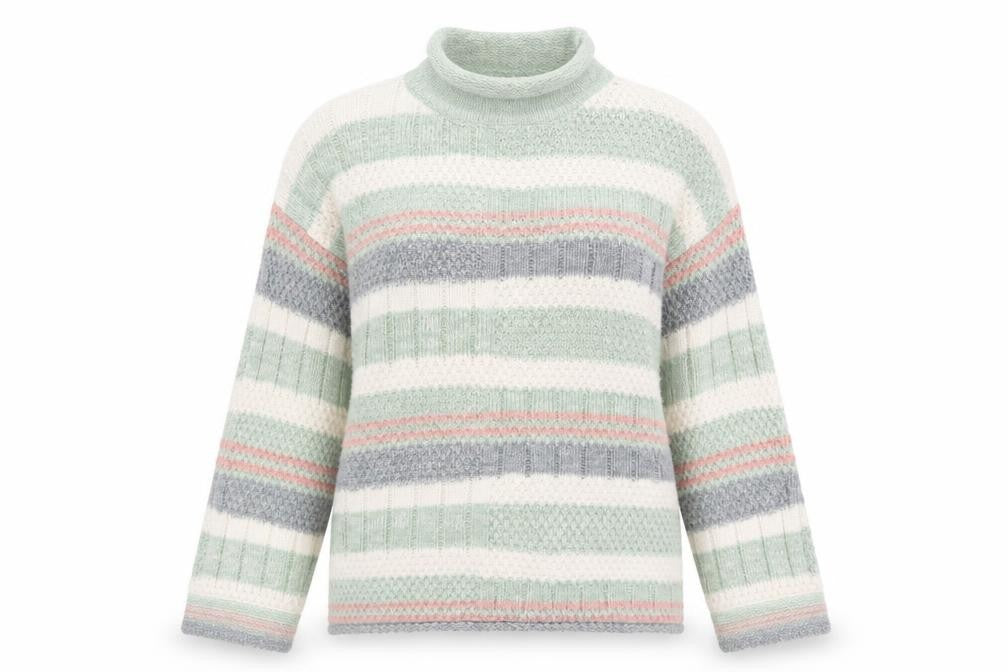 Apricot Women's Multicoloured Striped Pullover Jumper S