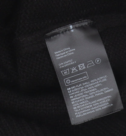 H&M Womens Black Graphic Pullover Jumper XS