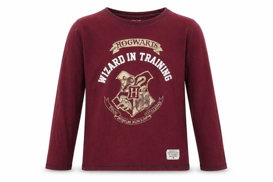 Harry Potter Girls Red Pyjama Top, Size 10-11, Graphic Print
