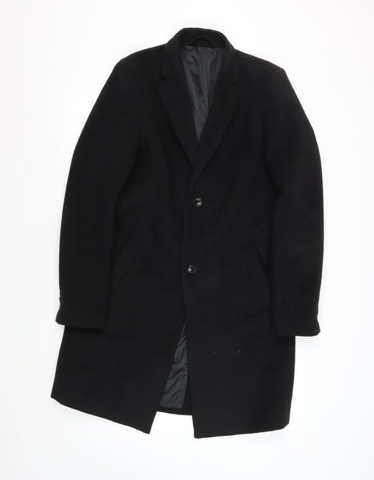 Topman Men's Black Coat XS