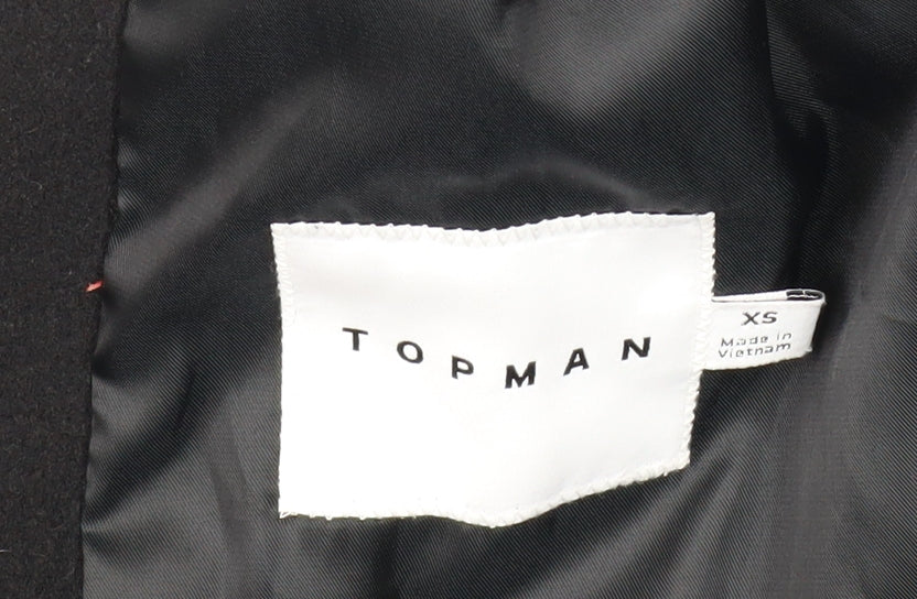 Topman Men's Black Coat XS