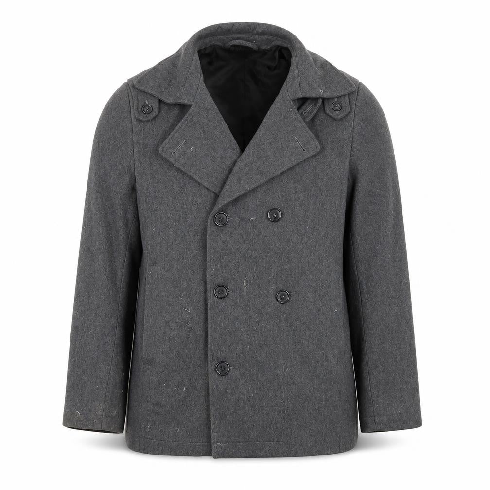 Topman Men’s Grey Wool Pea Coat S