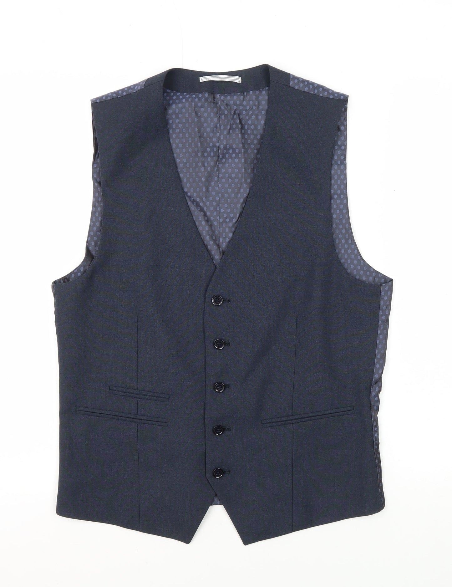Skopes Men's Blue 36R Waistcoat Polka Dot Formal