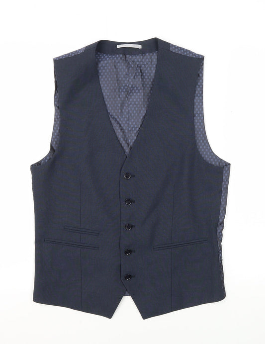 Skopes Men's Blue 36R Waistcoat Polka Dot Formal