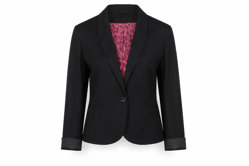H&M Women's Black Blazer Size 14, Notch Lapel