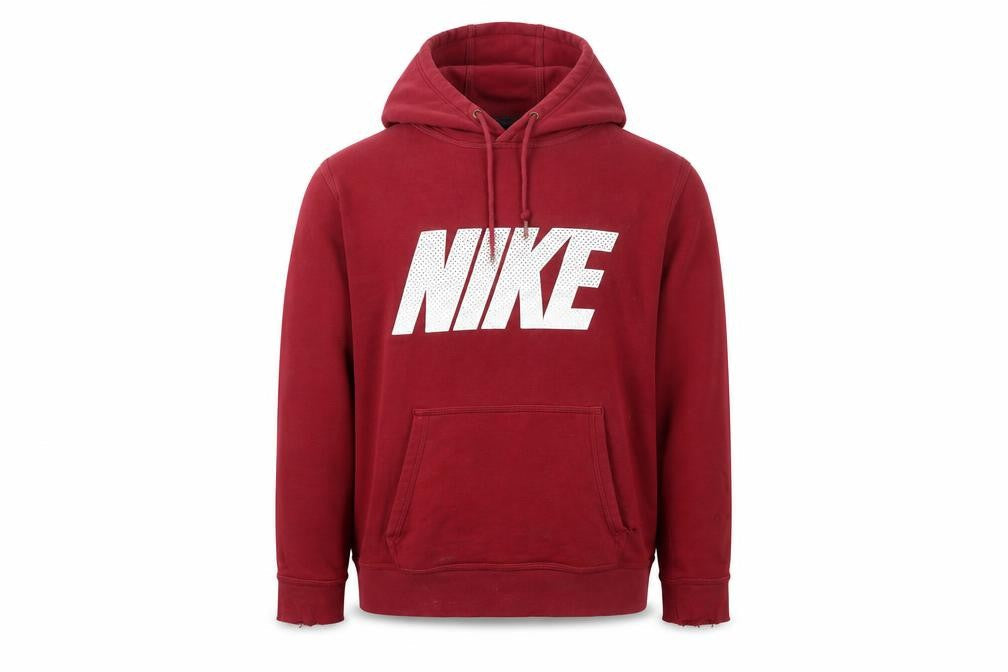 Nike Men's Red Pullover Hoodie S - Logo Graphic Fleece