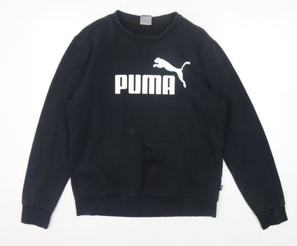 Additional front view of Puma Men's Black Pullover Sweatshirt S with Logo