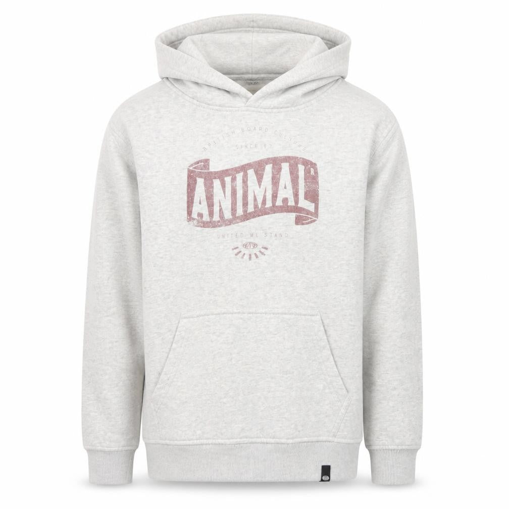 Animal Boys Grey Hoodie, 11-12 Years, Cotton Pullover