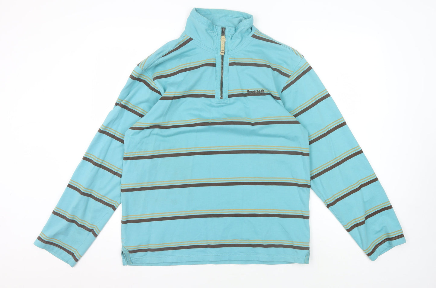 Regatta Men's Blue Striped Pullover Sweatshirt M