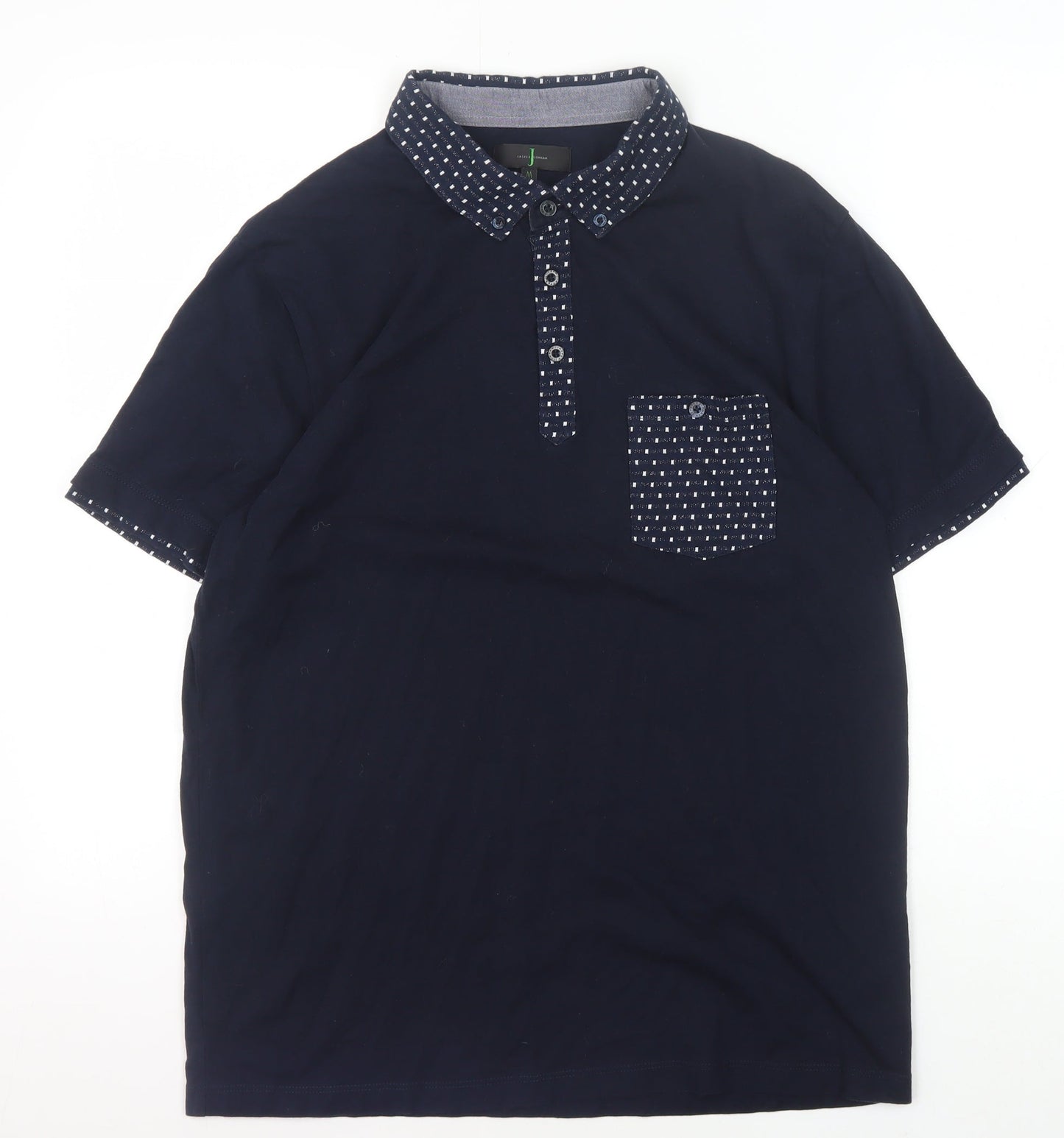 Jasper Conran Men's Black Polo, Medium, Cotton, Casual