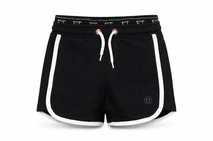 Front view of Firetrap girls’' black athletic shorts 7-8 years