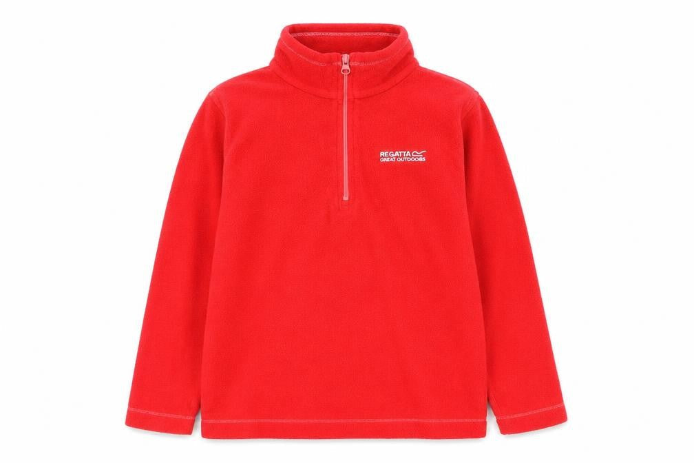Regatta Girls Red Fleece 1/4 Zip Sweatshirt - Size 7-8 Years
