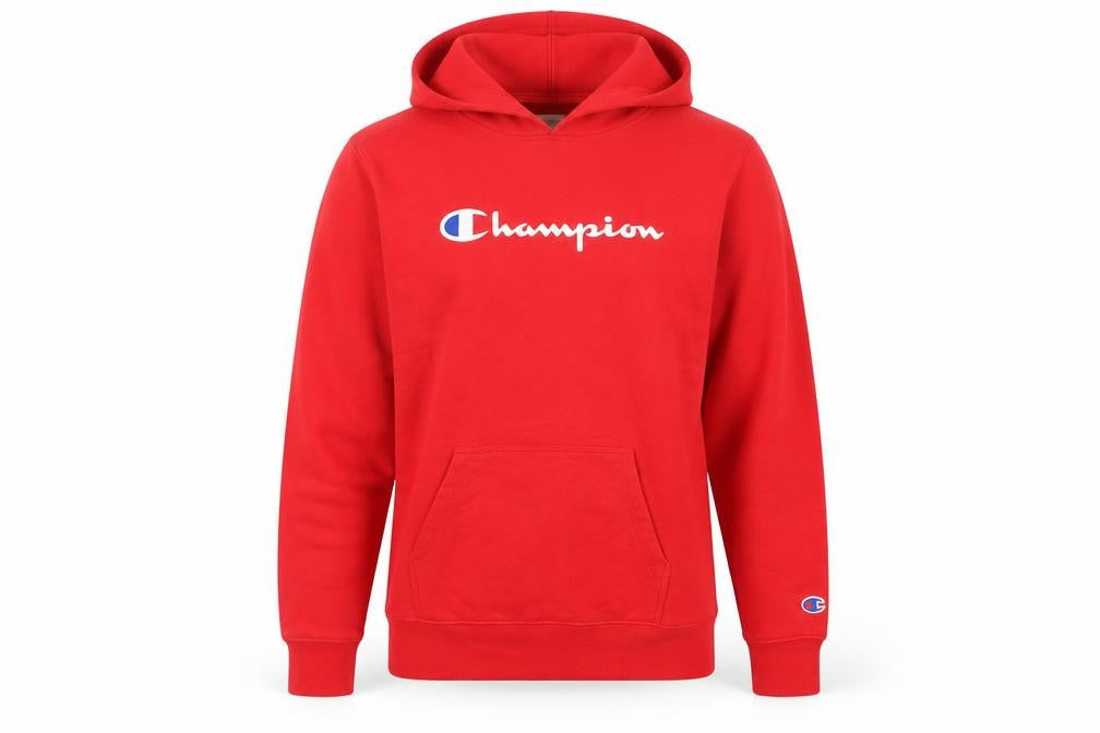Champion Teens Red Pullover Hoodie - Logo, L