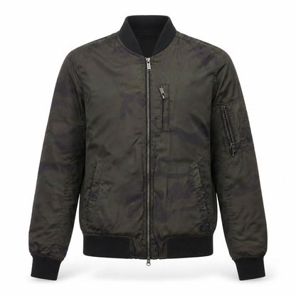 Firetrap Men's Green Camo Bomber Jacket S Regular Fit