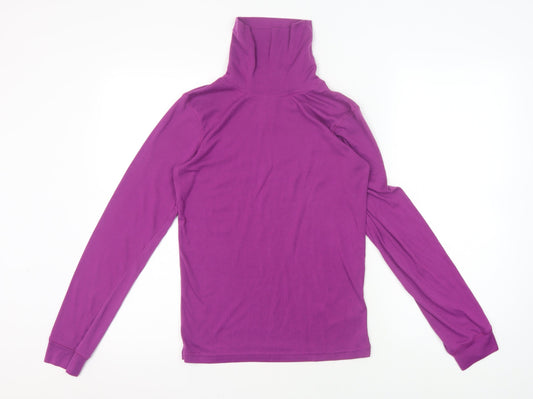 Mountain Warehouse Girls Purple High Neck Pullover Top