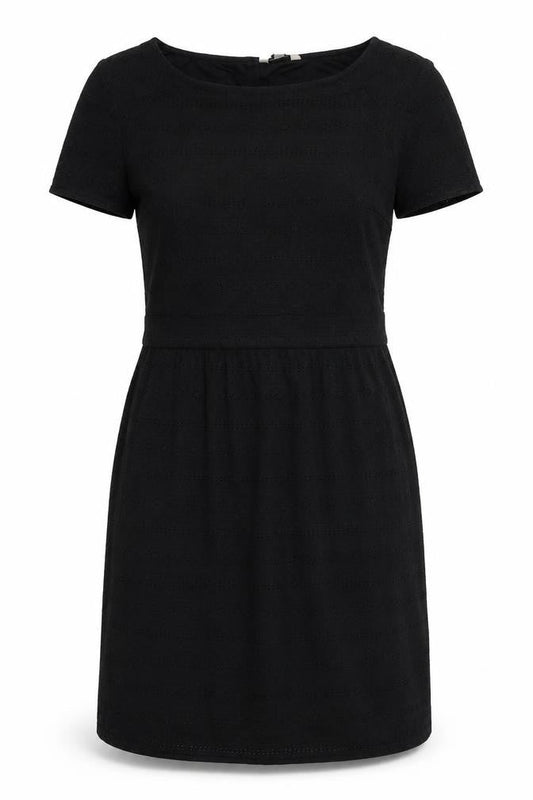 FatFace Women's Black Short Sleeve Sheath Dress - Size 8