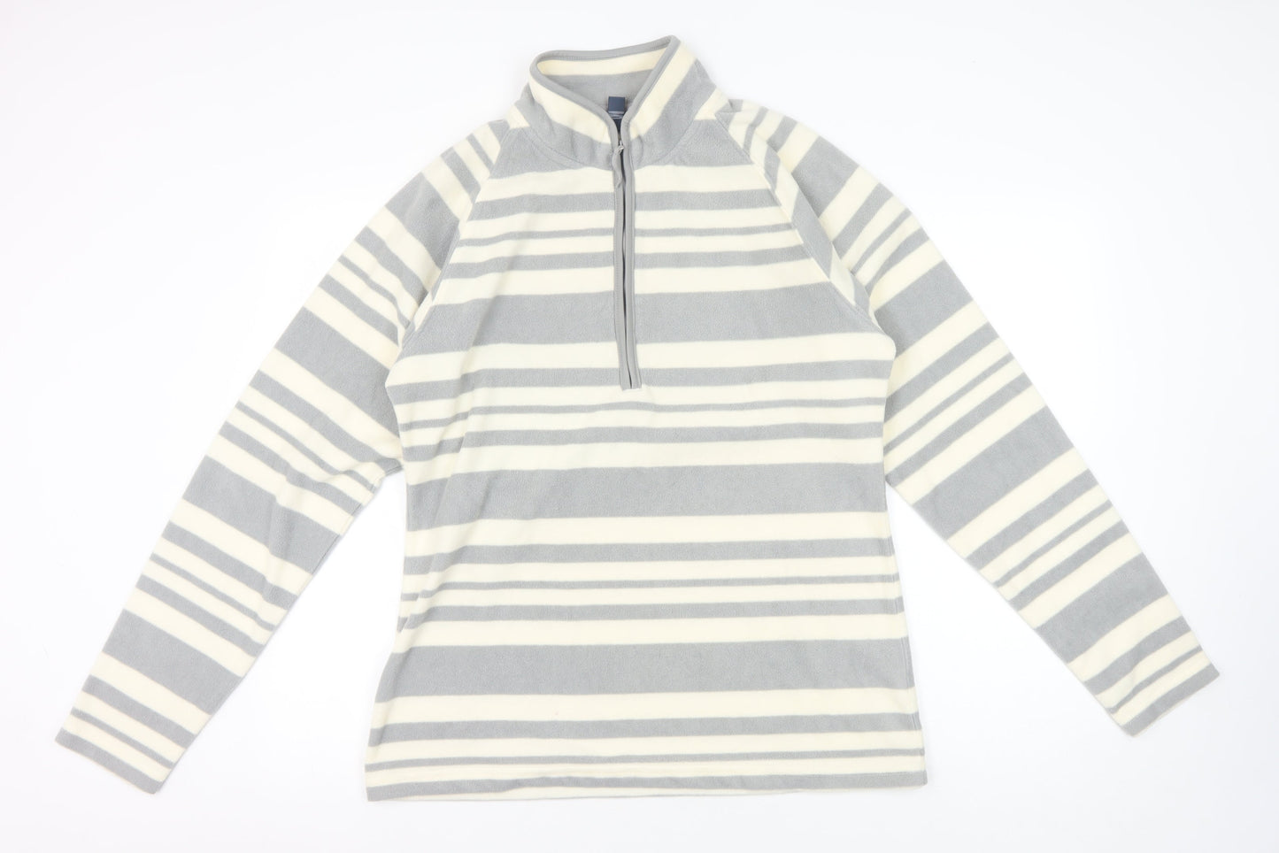 Mountain Warehouse Women's Grey Ivory Striped Sweatshirt UK 14