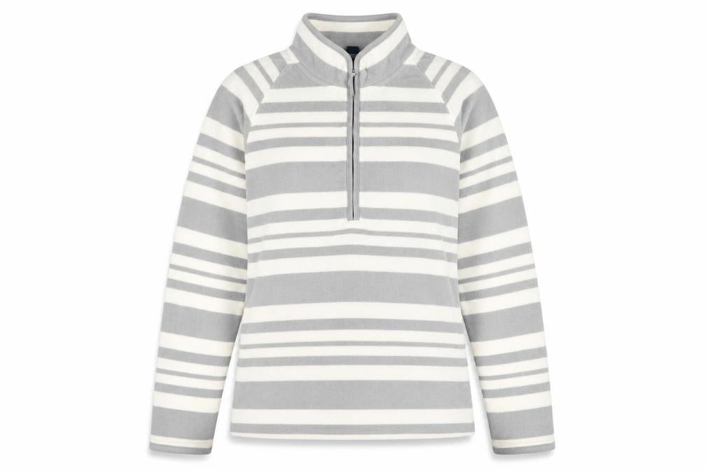 Mountain Warehouse Women's Grey Ivory Striped Sweatshirt UK 14