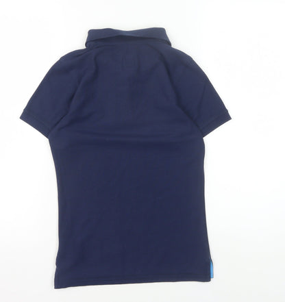 Back view of Asics Women's Blue XS Polo Shirt