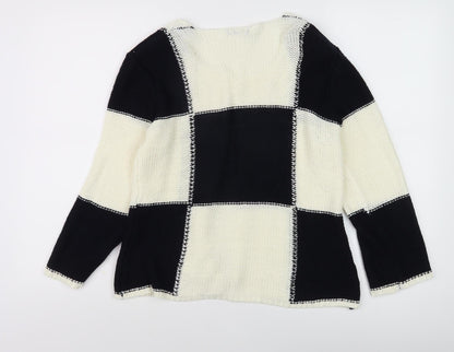 Back view of Roman Women's Multicoloured Check Jumper, size 16