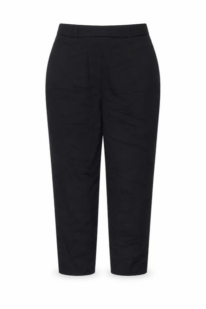 Ted Baker Women's Black Cotton Belted Trousers Size 4