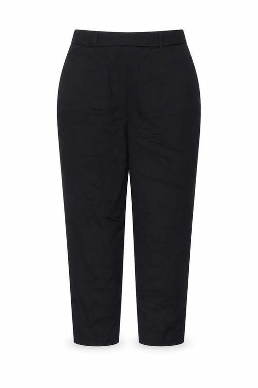 Ted Baker Women's Black Cotton Belted Trousers Size 4