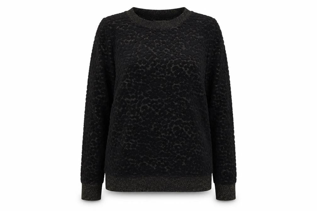 Next Women's Black Pullover Jumper, Size 8, Animal Print