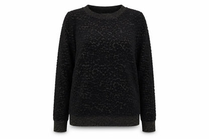 Next Women's Black Pullover Jumper, Size 8, Animal Print