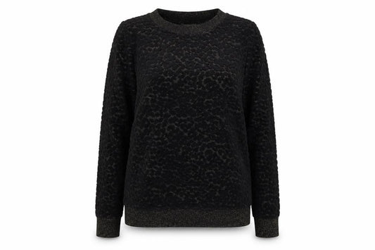 Next Women's Black Pullover Jumper, Size 8, Animal Print