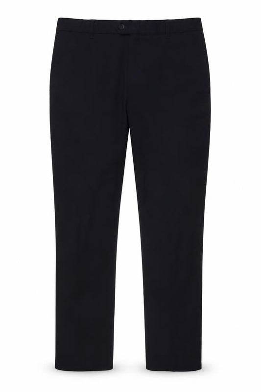 Next Men's Black Trousers, Size L, Button Closure