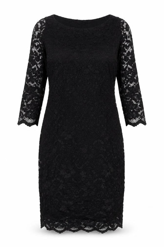 ASOS Black Maternity Lace Dress, Size 10, 3/4 Sleeve