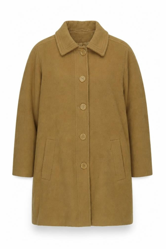 Classics Women's Brown Wool Blend Classic Coat Size 18