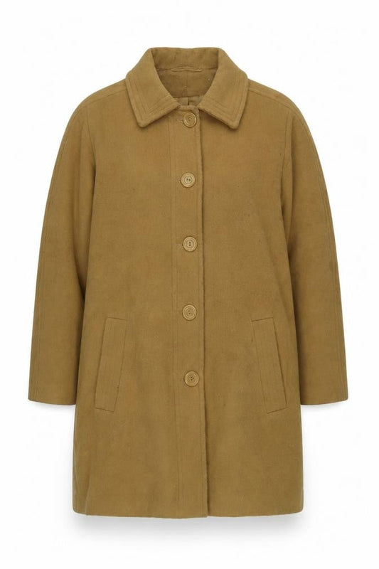Classics Women's Brown Wool Blend Classic Coat Size 18