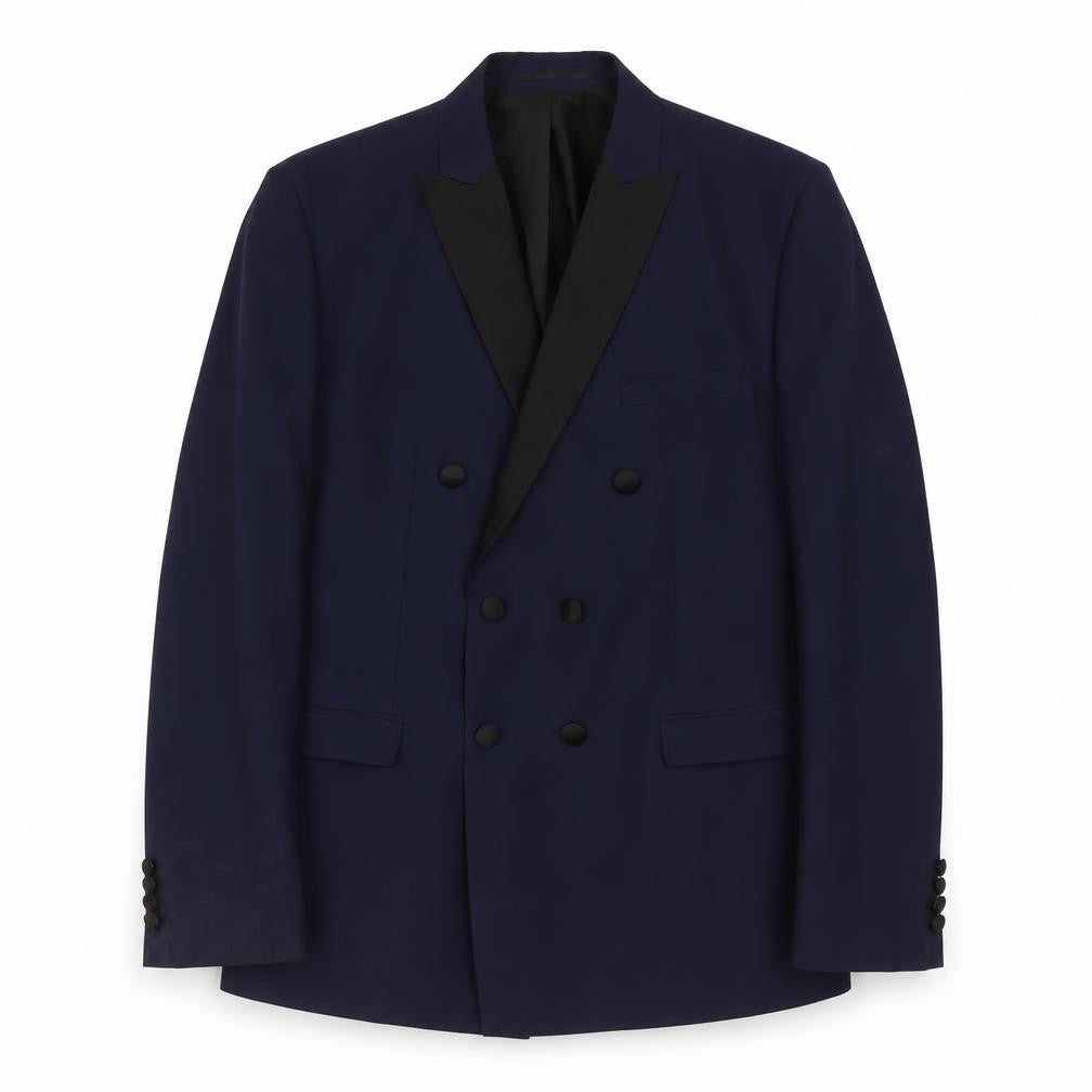 Selected Homme Men's Blue Double-Breasted Blazer 40R