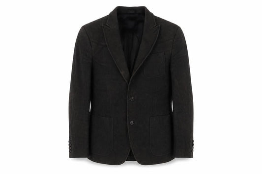 Stile Benetton Men's Black Cotton Blazer Size 50