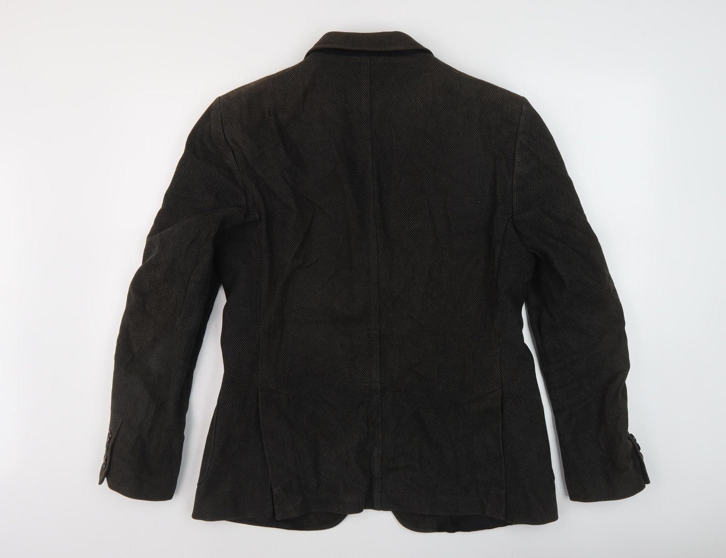 Stile Benetton Men's Black Cotton Blazer Size 50